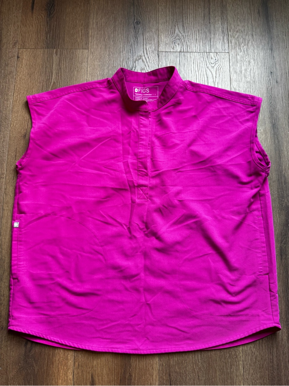 FIGS Rafaela Oversized Scrub Top Mandarin Collar
